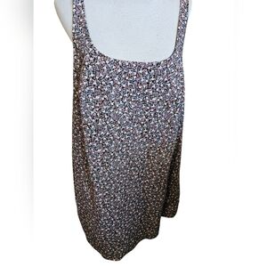 H & M Floral Sleeveless Women's Floral Corduroy Mini Dress Size XL.